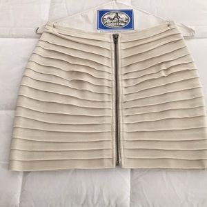 Urban Outfitters cream zipper skirt